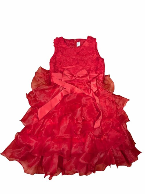 Červené šaty s mašlí pro holky secondhand